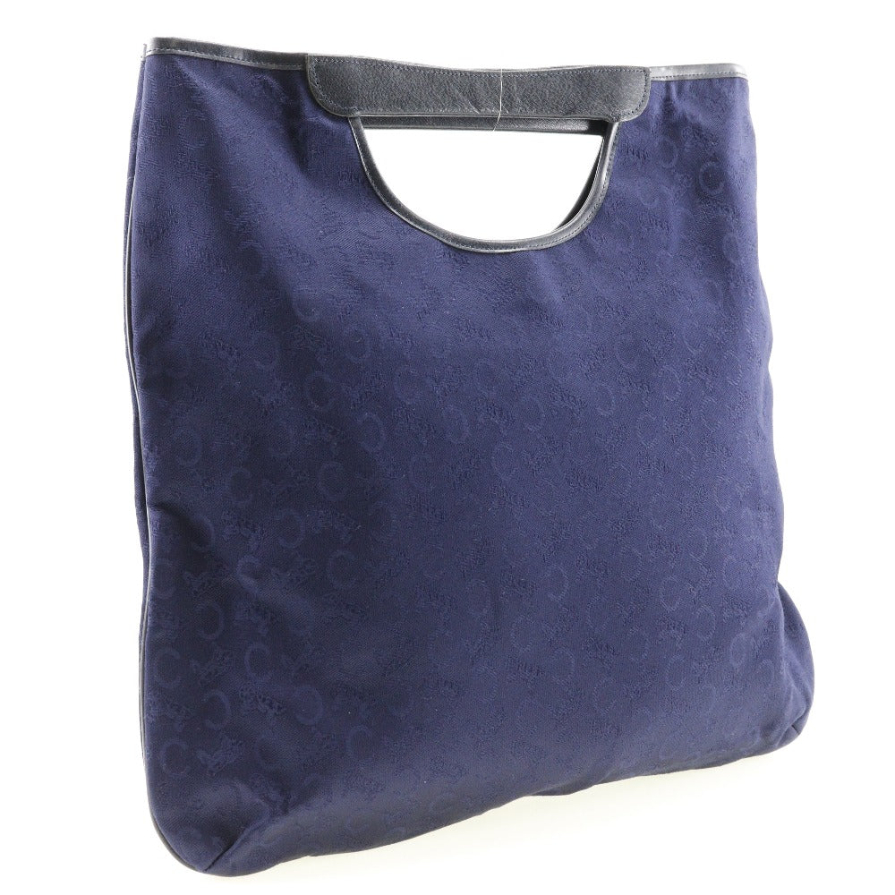 CELINE Handbag leather Navy Women Used