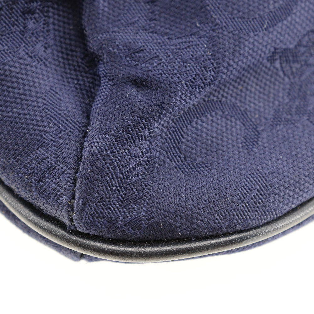 CELINE Handbag leather Navy Women Used