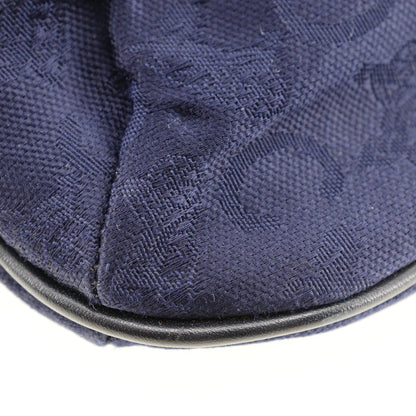 CELINE Handbag leather Navy Women Used