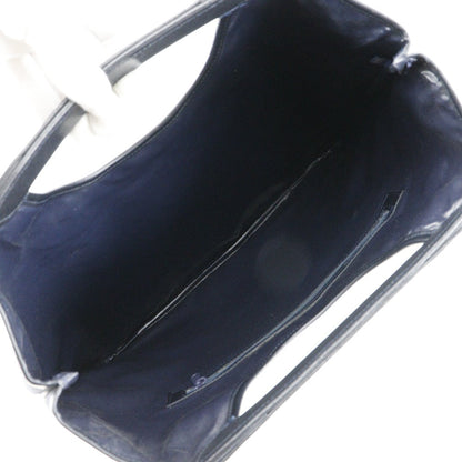 CELINE Handbag leather Navy Women Used