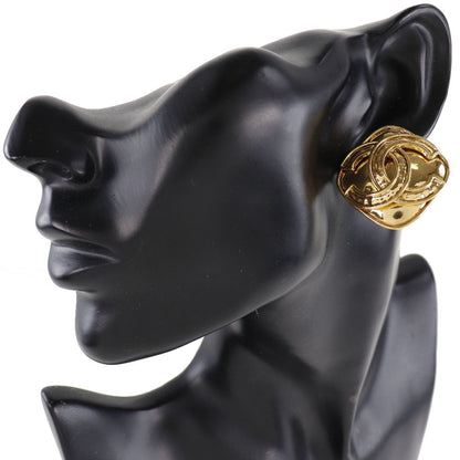 CHANEL Earring Plated Gold gold vintage COCO Mark Women Used