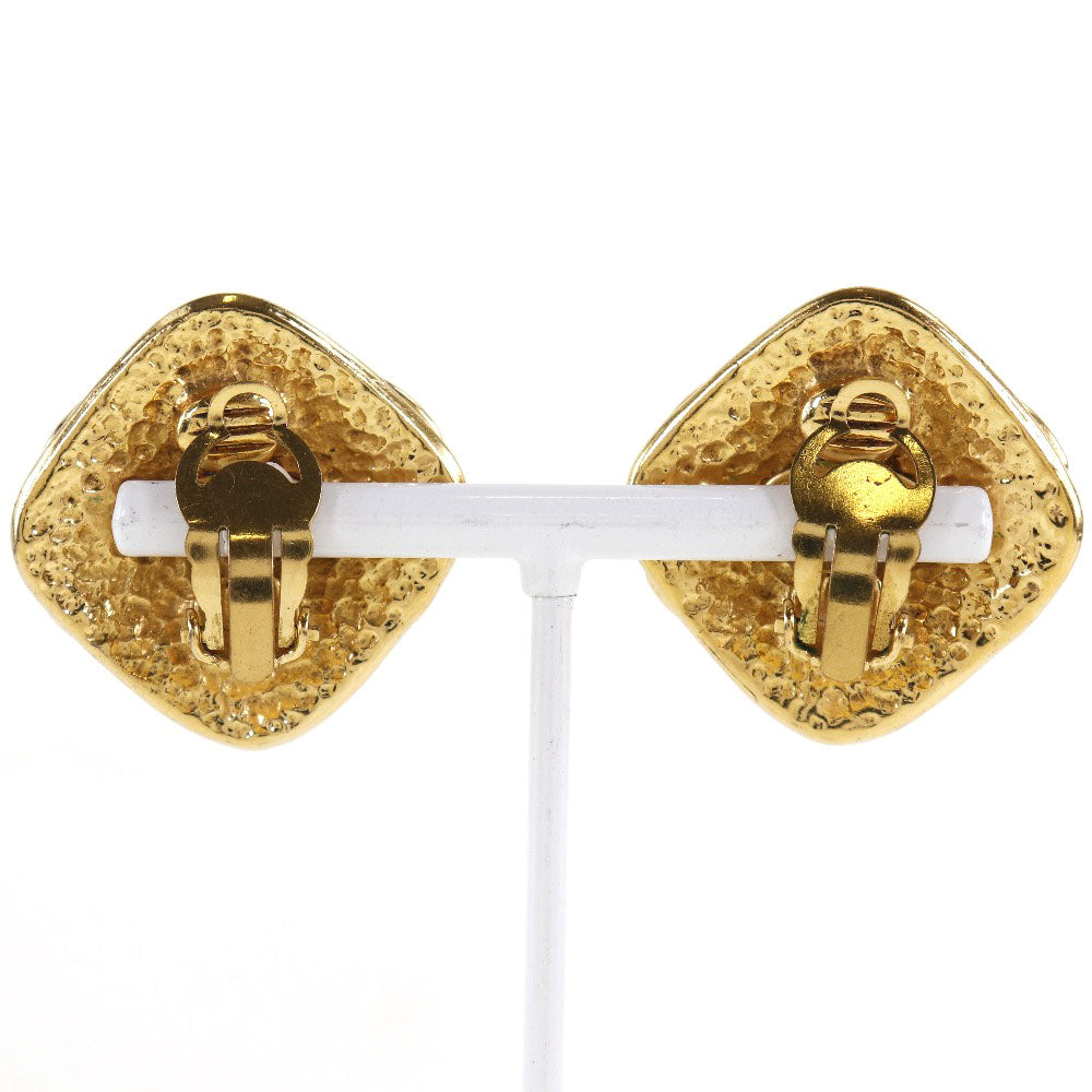 CHANEL Earring Plated Gold gold vintage COCO Mark Women Used