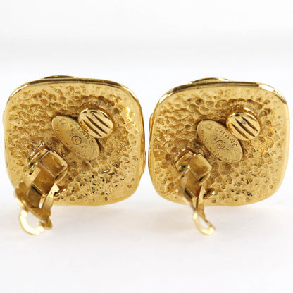 CHANEL Earring Plated Gold gold vintage COCO Mark Women Used