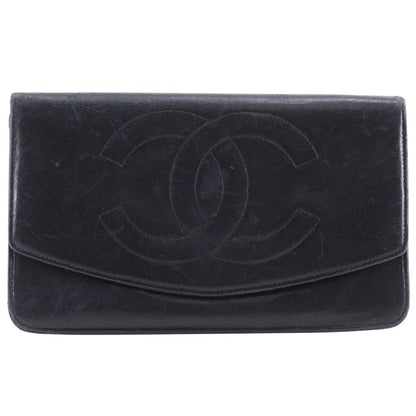 Chanel Coco Mark Lambskin Long Wallet