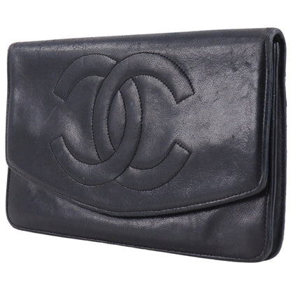 Chanel Coco Mark Lambskin Long Wallet
