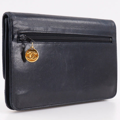 Chanel Coco Mark Lambskin Long Wallet