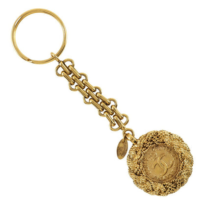CHANEL key ring Plated Gold gold Bag charm Key ring COCO Mark Women Used