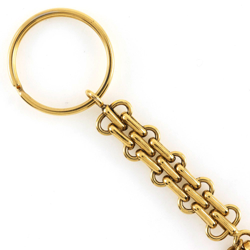 CHANEL key ring Plated Gold gold Bag charm Key ring COCO Mark Women Used