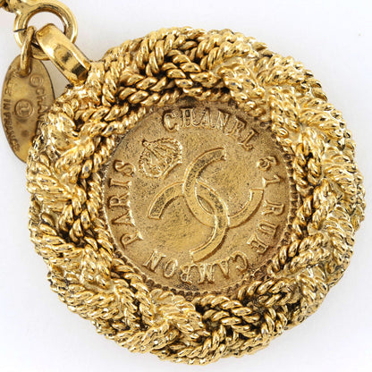 CHANEL key ring Plated Gold gold Bag charm Key ring COCO Mark Women Used