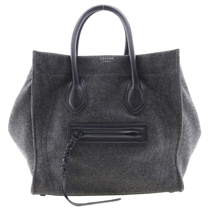 CELINE Tote Bag felt gray Luggage phantom Women Used