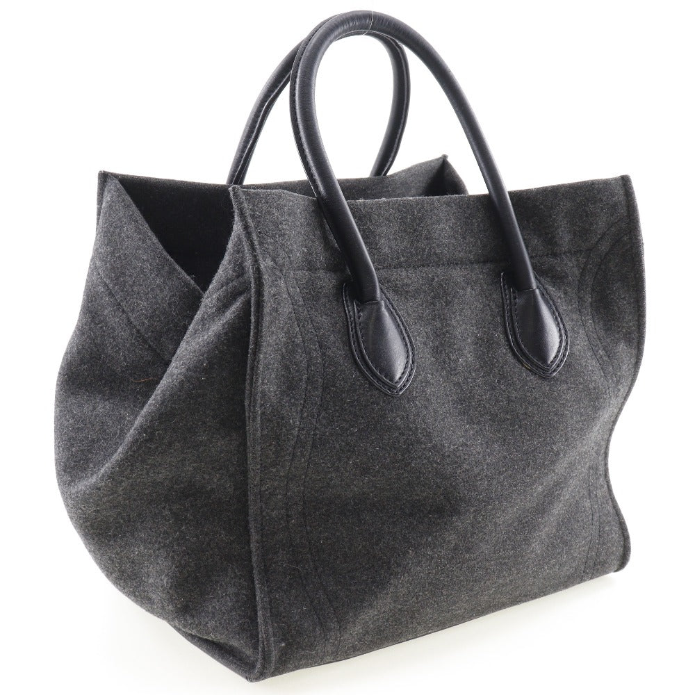 CELINE Tote Bag felt gray Luggage phantom Women Used