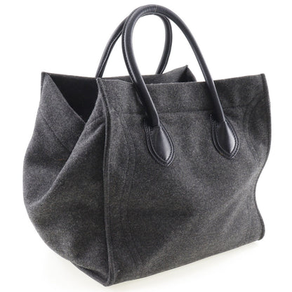 CELINE Tote Bag felt gray Luggage phantom Women Used