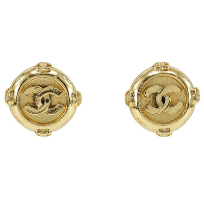 CHANEL Earring Plated Gold gold Women Used