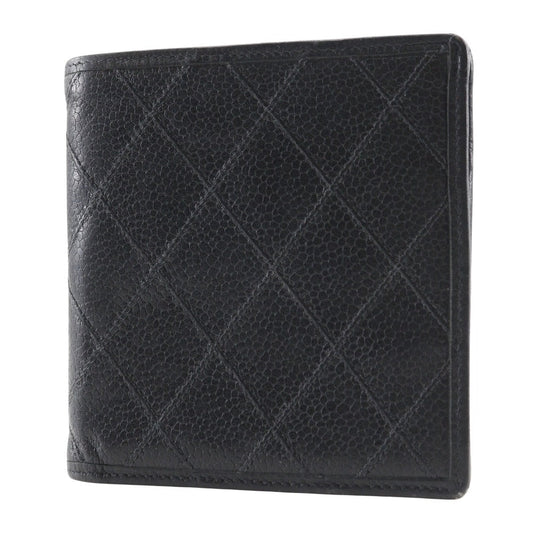 Quilted Caviar Bifold Wallet - '10s