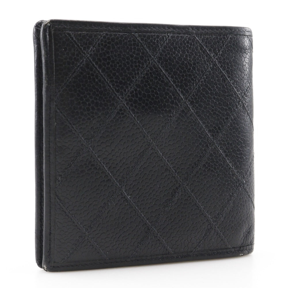 Quilted Caviar Bifold Wallet - '10s