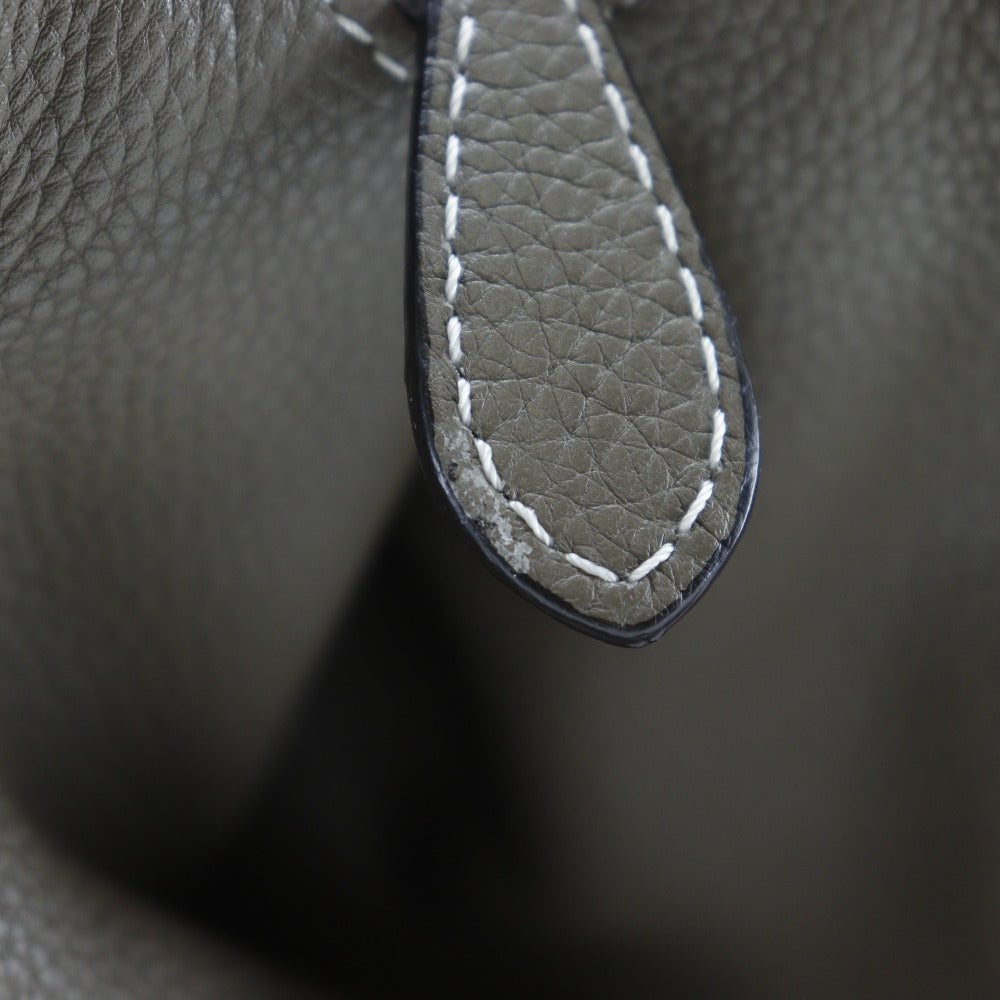 CELINE Tote Bag leather gray Luggage mini Women Used