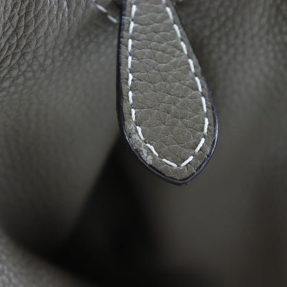 CELINE Tote Bag leather gray Luggage mini Women Used