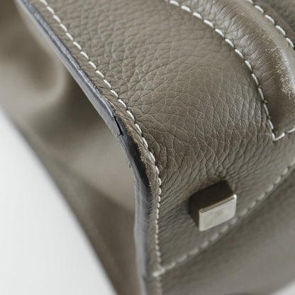 CELINE Tote Bag leather gray Luggage mini Women Used