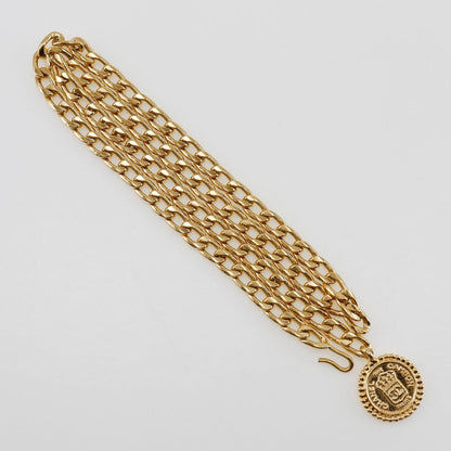 CHANEL belt Plated Gold gold Chain belt Women Used
