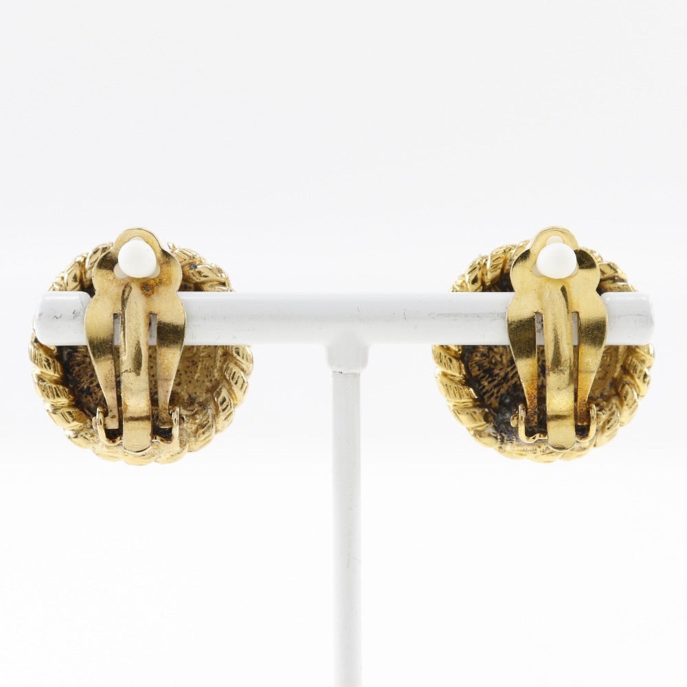 CHANEL Earring Plated Gold gold COCO Mark Women Used