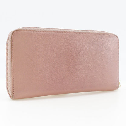 CHANEL Long Wallet Purse leather pink Women