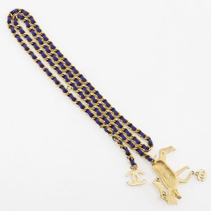 CHANEL belt Plated Gold gold Chain belt Women Used