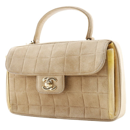 Chanel Choco Bar Suede Handbag