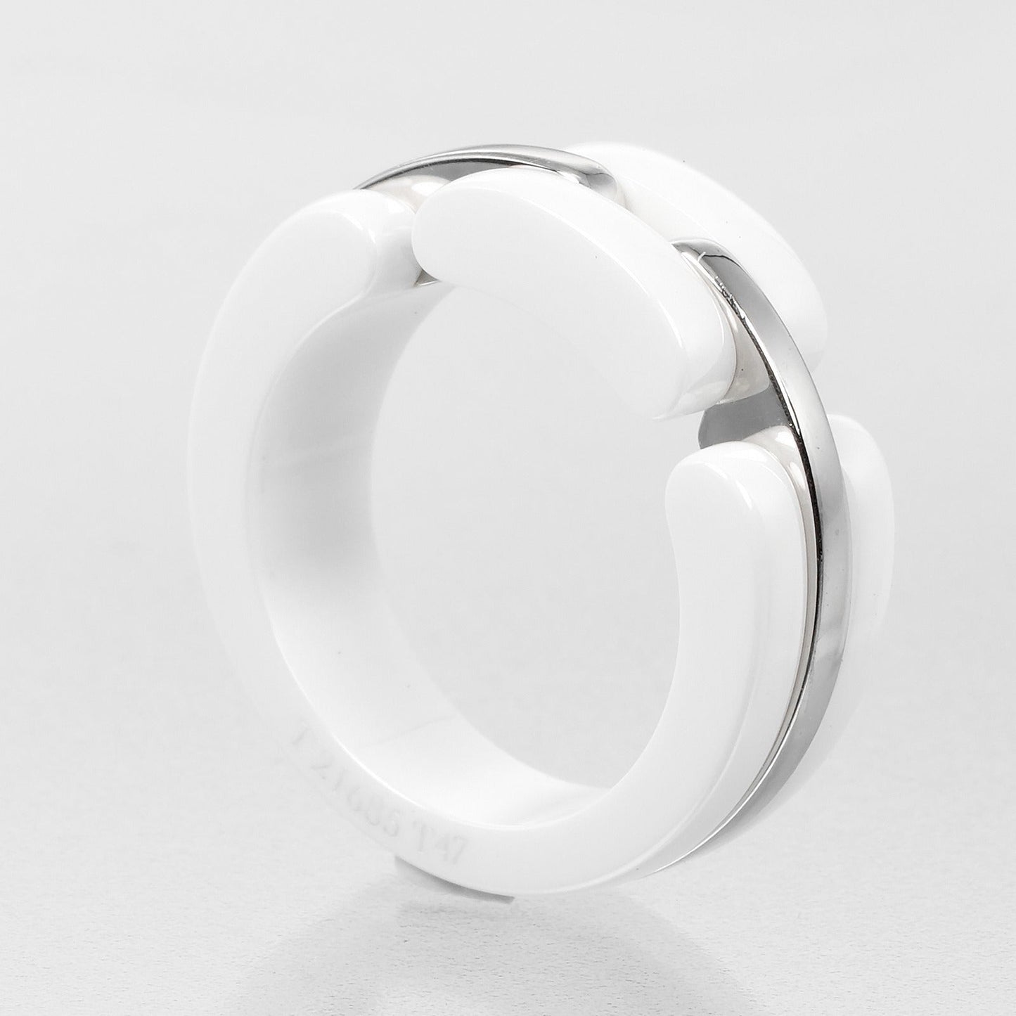 CHANEL Ring K18 White Gold, White Ceramic white Ultra Collection Women Used