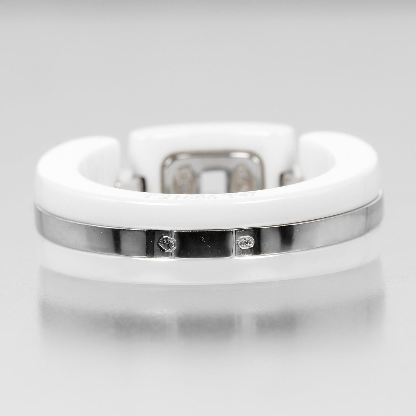 CHANEL Ring K18 White Gold, White Ceramic white Ultra Collection Women Used