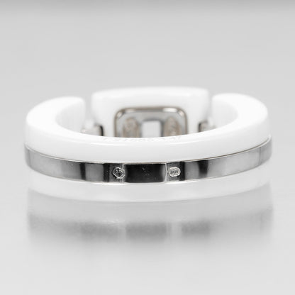 CHANEL Ring K18 White Gold, White Ceramic white Ultra Collection Women Used