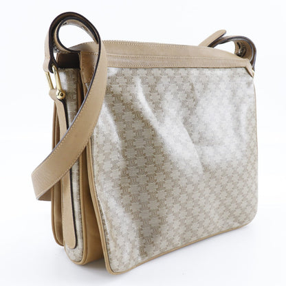 CELINE Shoulder Bag PVC beige Macadam Women Used