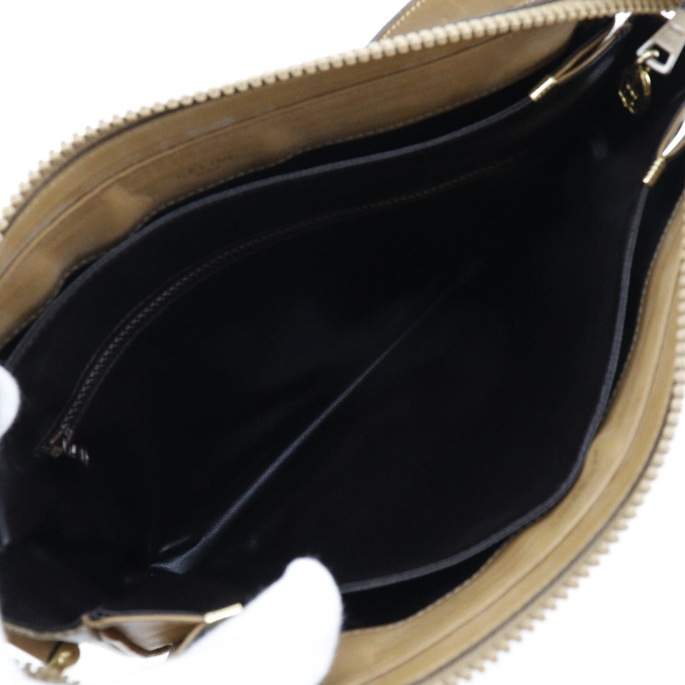 CELINE Shoulder Bag PVC beige Macadam Women Used