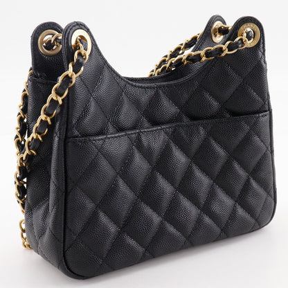 Chanel Matelasse Small Hobo Bag Caviar Shoulder Bag