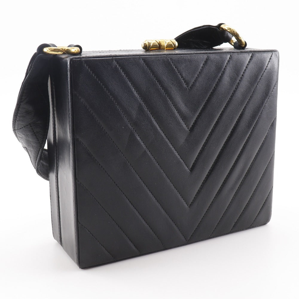 Chanel Chevron Coco Mark Lambskin Shoulder Bag
