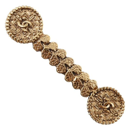 CHANEL Brooch Plated Gold gold Vintage Women New