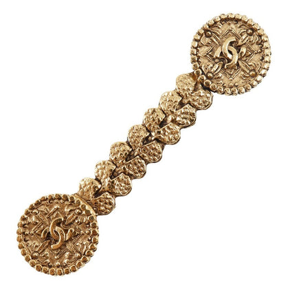 CHANEL Brooch Plated Gold gold Vintage Women New