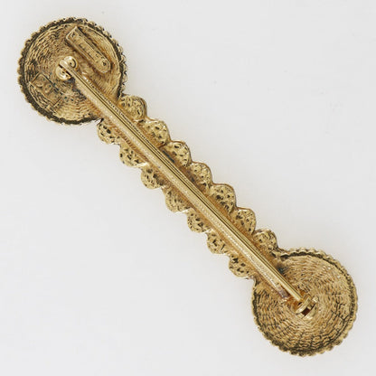 CHANEL Brooch Plated Gold gold Vintage Women New