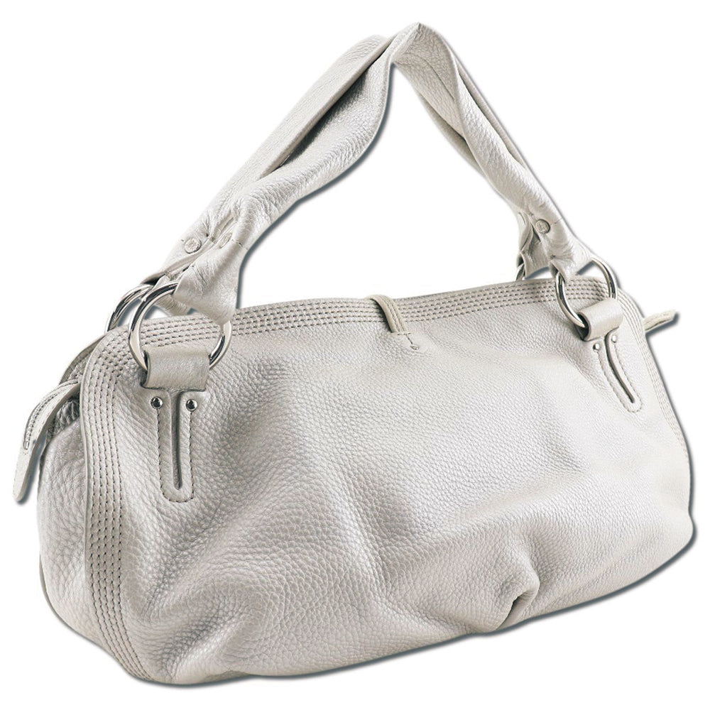 CELINE Shoulder Bag Calfskin beige Women Used