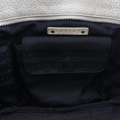 CELINE Shoulder Bag Calfskin beige Women Used