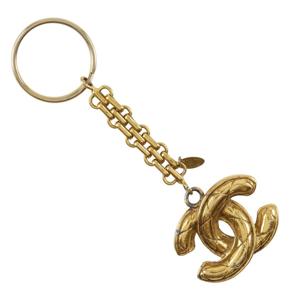 CHANEL key ring Plated Gold gold charm Women Used