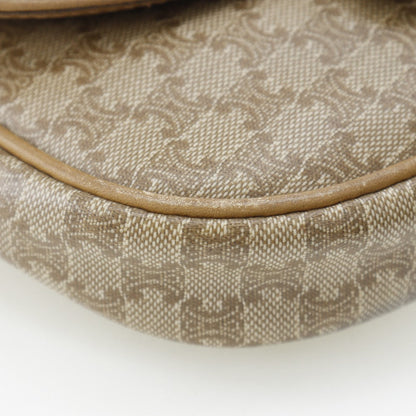 CELINE Shoulder Bag PVC, Leather beige Macadam Old Celine Pochette Women Used