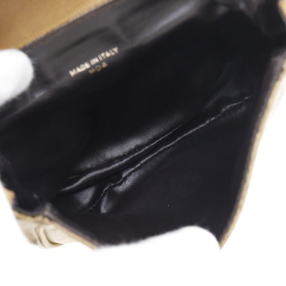 CELINE Shoulder Bag PVC, Leather beige Macadam Old Celine Pochette Women Used