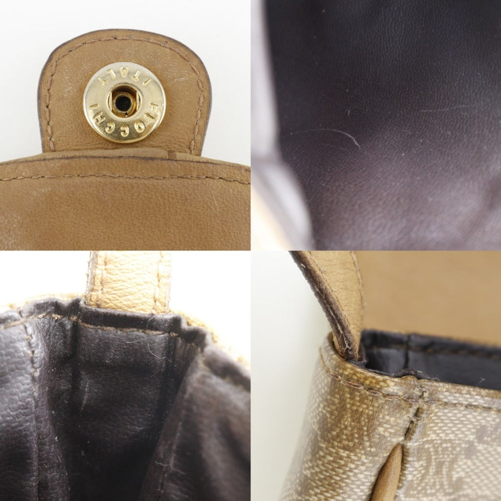CELINE Shoulder Bag PVC, Leather beige Macadam Old Celine Pochette Women Used