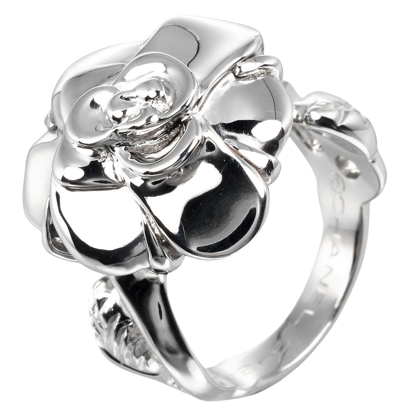 CHANEL Ring K18 white gold White gold Camelia Women Used