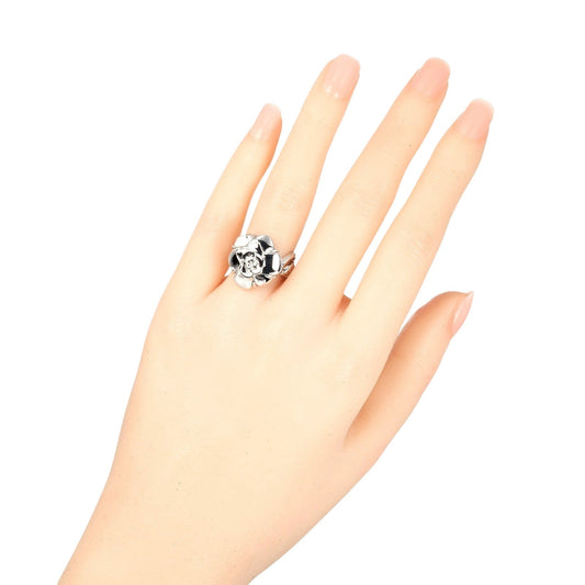 CHANEL Ring K18 white gold White gold Camelia Women Used