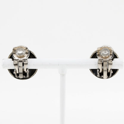 CHANEL Earring metallic Silver COCO Mark Women Used