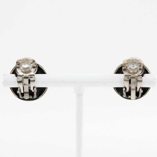 CHANEL Earring metallic Silver COCO Mark Women Used