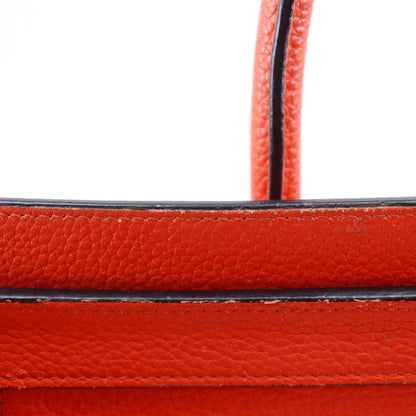 CELINE Handbag Calfskin Red Luggage micro Women Used