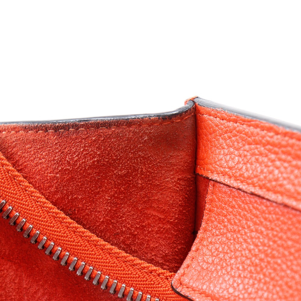 CELINE Handbag Calfskin Red Luggage micro Women Used