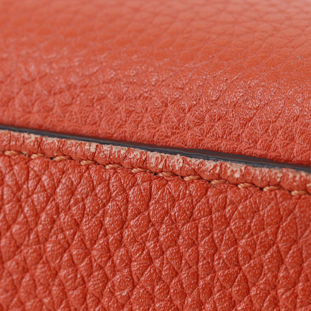 CELINE Handbag Calfskin Red Luggage micro Women Used
